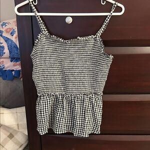 Old Navy Black and White Checkered Camisole